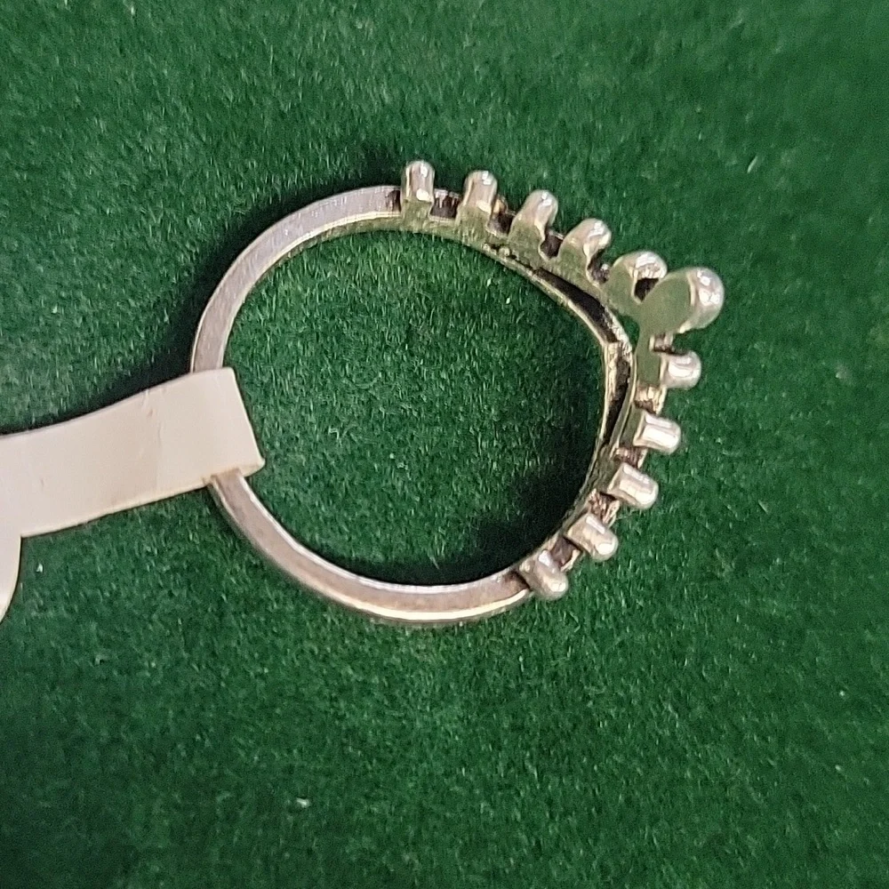 Crown Tiara Crown Like Silver Tone Ring Size 6